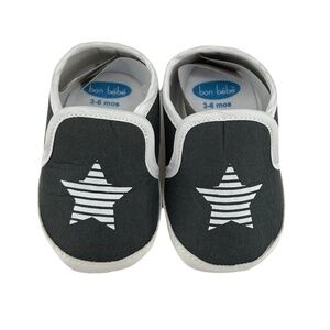 bon bebe Blue Star Slip On Crib Shoes Size 3-9 Months